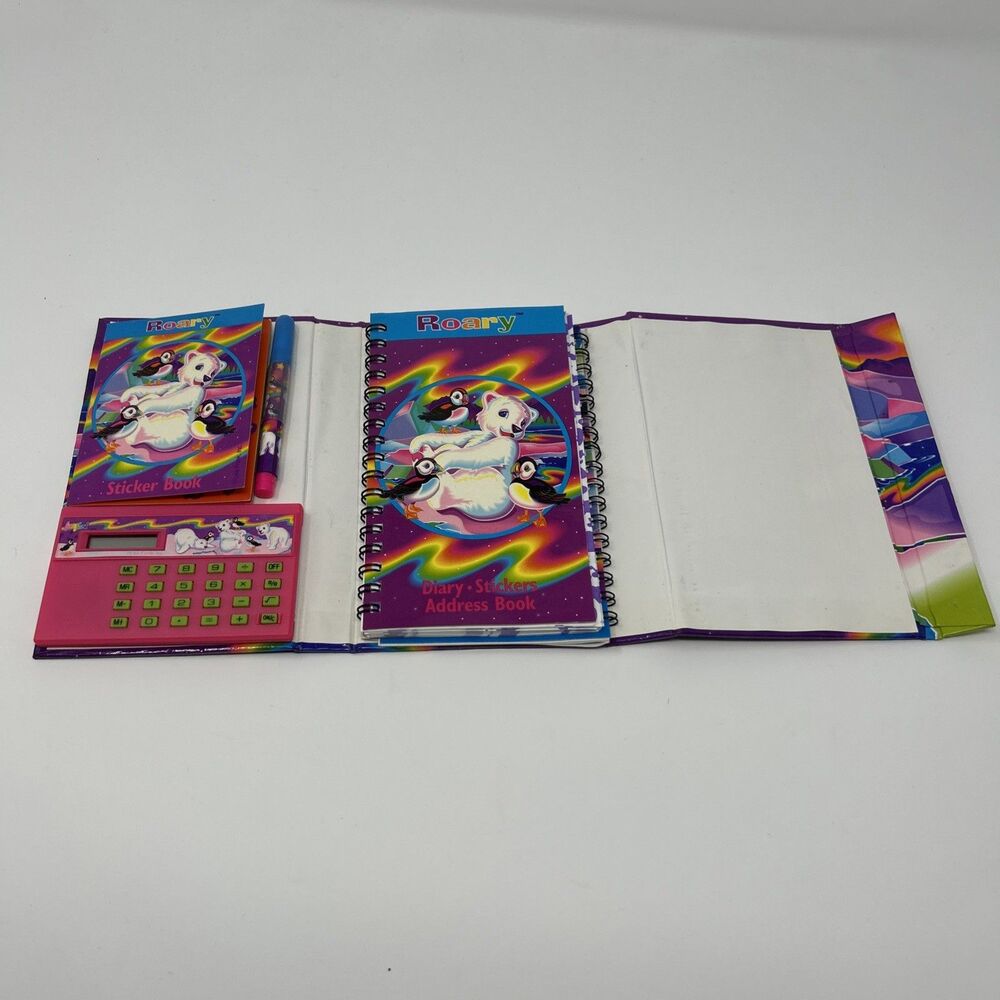 Lisa Frank Diary Journal Ledger notebook penguin polar bear 90s vintage READ